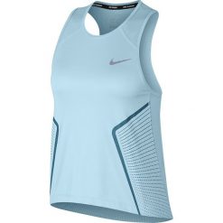 Koszulka do biegania damska NIKE DRY MILER TANK GX / 890341-452. Szare bluzki damskie marki Nike, ze skóry, na ramiączkach, do biegania, dri-fit (nike). Za 84,00 zł.