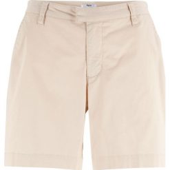 Krótkie szorty chino bonprix beżowo-szary. Brązowe spodnie damskie bonprix. Za 74,99 zł.