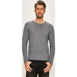 Selected - Sweter. Niebieskie swetry męskie Selected, s, z aplikacjami, z jedwabiu, z okrągłym kołnierzem, bez kaptura. Za 169,90 zł.