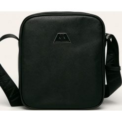 Armani Exchange - Torba. Czarne torby męskie skórzane Armani Exchange, w paski, z poliesteru, casualowe, na ramię, małe. Za 419,90 zł.