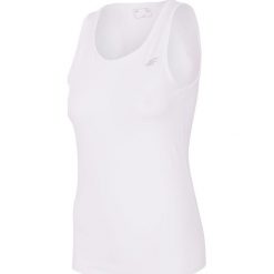 Topy sportowe damskie: Top treningowy damski TSDF302 – biały