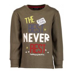 Blue Seven Chłopięca Bluza Z Napisem 98 Khaki. Brązowe bluzy chłopięce marki Blue Seven, z nadrukiem. Za 55,00 zł.