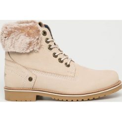 Wrangler - Buty. Brązowe buty sportowe damskie Wrangler, ze skóry, sportowe. W wyprzedaży za 179,90 zł.