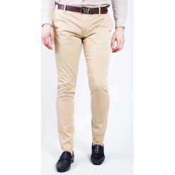 Spodnie Armani Jeans. Brązowe spodnie męskie m, z aplikacjami, z elastanu, klasyczne. Za 224,70 zł.