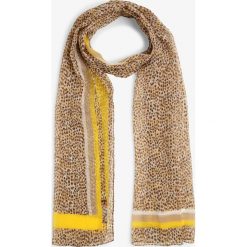 Marc Cain Collections - Damski jedwabny szalik, beżowy. Brązowe szaliki damskie Marc Cain Collections, bez wzorów, z jedwabiu, eleganckie. Za 579,95 zł.