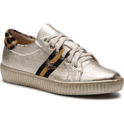 Sneakersy R.POLAŃSKI - 0961 Złoty Kryształ/Pantera. Żółte półbuty damskie R.Polański, bez wzorów, ze skóry, bez obcasa, na płaskiej podeszwie, bez zapięcia. Za 319,00 zł.