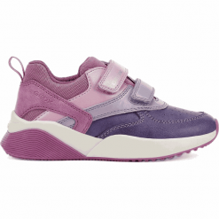 Geox tenisówki dziewczęce Sinead 24 różowe/fioletowe. Różowe buty dziewczęce zimowe Geox, na rzepy. Za 259,00 zł.