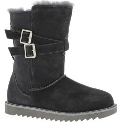 Skórzane kozaki "Huntspill Waterproof" w kolorze antracytowym. Szare bez kategorii marki Buty Twoich ulubionych marek, z materiału. W wyprzedaży za 343,95 zł.