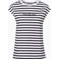 Calvin Klein Jeans - T-shirt damski, czarny. Czarne t-shirty damskie marki Calvin Klein Jeans, s, z haftami, z jeansu. Za 129,95 zł.