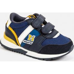 Mayoral - Buty dziecięce. Niebieskie trampki chłopięce Mayoral, bez wzorów, ze skóry, sportowe, z okrągłym noskiem, bez zapięcia. Za 170,90 zł.