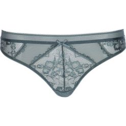 Stringi "Lucia" w kolorze zielonym. Zielone stringi damskie Lascana & Co., w koronkowe wzory, z bawełny. W wyprzedaży za 29,95 zł.