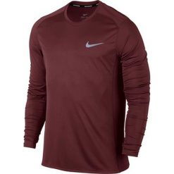 Nike Koszulka Dry Miler Top LS czerwony r. M (833593 619). Czerwone koszulki sportowe męskie marki Nike, s, z poliesteru. Za 126,00 zł.