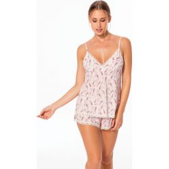 Dorina - Top piżamowy. Różowe piżamy damskie marki Dorina, s, z elastanu. Za 69,90 zł.