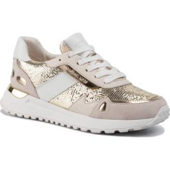 Sneakersy MICHAEL MICHAEL KORS - Monroe Trainer 43F9MOFS1M Pale Gold. Żółte półbuty damskie MICHAEL Michael Kors, z zamszu. Za 699,00 zł.