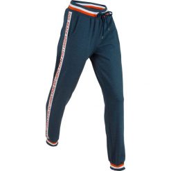 Spodnie dresowe, długie, Level 1 bonprix ciemnoniebieski melanż. Niebieskie spodnie damskie bonprix, z dresówki, sportowe. Za 84,99 zł.