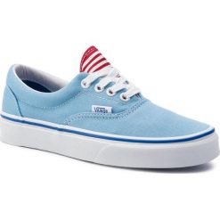 Tenisówki VANS - Era VN0A38FRVP01 (Deck Club) Alaskan Blue. Niebieskie półbuty damskie Vans, bez wzorów, z gumy, bez obcasa, na płaskiej podeszwie, bez zapięcia. Za 299,00 zł.