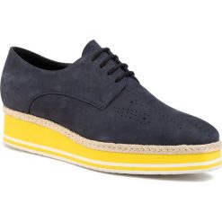 Espadryle GINO ROSSI - Ida DPH267-V64-7F00-5700-R 59. Niebieskie espadryle damskie Gino Rossi, bez wzorów, ze skóry, bez obcasa, na koturnie. W wyprzedaży za 299,00 zł.