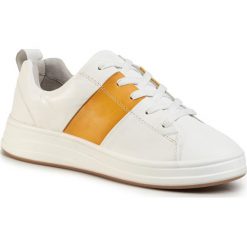 Sneakersy TAMARIS - 1-23713-24 White/Saffron 124. Białe półbuty damskie Tamaris, ze skóry. W wyprzedaży za 209,00 zł.