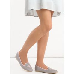 Szare Lordsy Flamingo. Szare baleriny damskie ballada, z materiału, z okrągłym noskiem, bez obcasa, na płaskiej podeszwie. Za 29,99 zł.