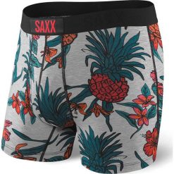 Męskie bokserki SAXX Ultra Heather Pineapple. Brązowe bokserki męskie Saxx, bez wzorów, z wiskozy. Za 110,99 zł.
