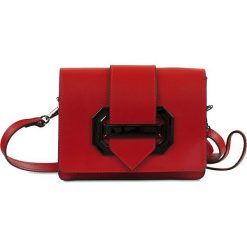 Torebki klasyczne damskie: Skórzana torebka „Lotte” w kolorze czerwonym – 22 x 16 x 6 cm