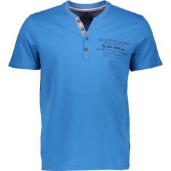 T-shirty męskie z nadrukiem: Koszulka "Henley" w kolorze niebieskim