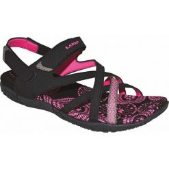 Loap Damskie sandały Caipa Black / Magenta SSL18130-V11J (rozmiar 37). Różowe sandały damskie Loap, bez wzorów, bez obcasa, bez zapięcia. W wyprzedaży za 94,00 zł.