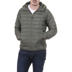 Kurtka puchowa w kolorze khaki. Brązowe kurtki męskie xxl, z puchu, klasyczne. W wyprzedaży za 399,95 zł.