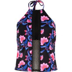 Top plażowy bonprix czarny z nadrukiem. Stroje kąpielowe damskie bonprix. Za 69,99 zł.
