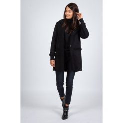 Płaszcz przejściowy w kolorze czarnym. Czarne kurtki damskie Snowie Collection, xxl, bez wzorów, z futra, długie, bez kaptura. W wyprzedaży za 159,95 zł.