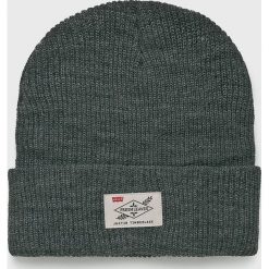 Levi's - Czapka Justin Timberlake. Szare czapki zimowe męskie marki Levi's®, na zimę, z dzianiny. W wyprzedaży za 99,90 zł.