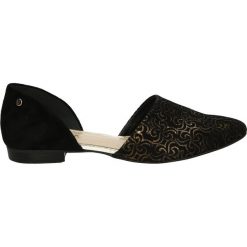 Baleriny damskie: Baleriny – 985 NERO-ORO