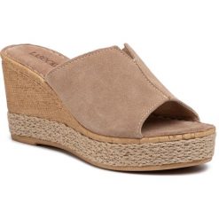 Espadryle LASOCKI - P429 Beige. Brązowe espadryle damskie Lasocki, bez wzorów, ze skóry, bez obcasa, na obcasie. Za 149,99 zł.