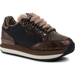 Sneakersy PEPE JEANS - Zion Fur PLS30905 Biscuit 850. Pomarańczowe półbuty damskie Pepe Jeans, na co dzień, bez wzorów, z jeansu, bez obcasa, na płaskiej podeszwie, bez zapięcia. Za 369,00 zł.