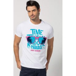 T-shirty męskie z nadrukiem: Koszulka w kolorze białym
