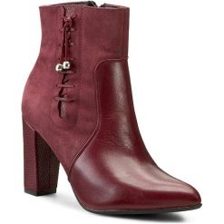Botki damskie lity: Botki EKSBUT - 65-3837-D53/D55/D76 Bordo