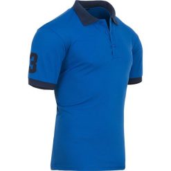 Koszulka polo męska slim granatowa Recea. Koszulki męskie Recea, xl, bez wzorów, z bawełny, polo, bez rękawów. Za 31,87 zł.