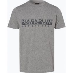 Napapijri - T-shirt męski, szary. Szare t-shirty męskie Napapijri, m, bez wzorów, z bawełny, bez kołnierzyka. Za 119,95 zł.