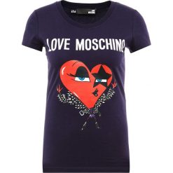 Love Moschino Tshirt z nadrukiem blue. Niebieskie t-shirty damskie marki Love Moschino, z nadrukiem, z elastanu. Za 429,00 zł.