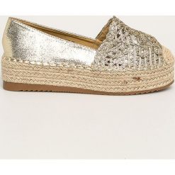 Answear - Espadryle Buanarotti. Żółte espadryle damskie ANSWEAR, bez wzorów, ze skóry ekologicznej, bez obcasa, na obcasie. W wyprzedaży za 99,90 zł.