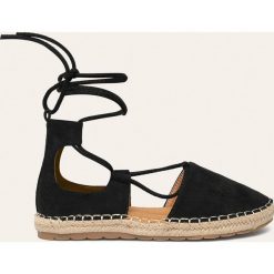 Answear Lab - Espadryle Guapissima. Czarne espadryle damskie Answear Lab, bez wzorów, z gumy, bez obcasa, na obcasie. Za 119,90 zł.