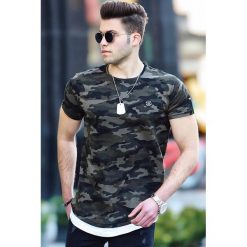 Bluzka męska GRANT. T-shirty męskie IVET, m, moro, z jeansu, bez kołnierzyka. W wyprzedaży za 39,00 zł.