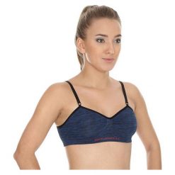 Biustonosze sportowe: Brubeck Stanik damski FUSION granatowy 70A/B (BR10090)