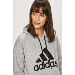 Adidas Performance - Bluza. Szare bluzy damskie adidas Performance, s, z nadrukiem, z bawełny, bez rękawów, z kapturem. W wyprzedaży za 219,90 zł.