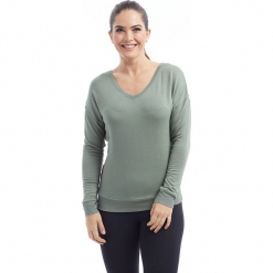 Koszulka "Mira" w kolorze khaki. Brązowe t-shirty damskie BALANCE COLLECTION, s, z długim rękawem. W wyprzedaży za 86,95 zł.
