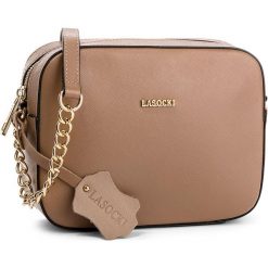 Torebka LASOCKI - BRT-071 Dk Beige. Brązowe listonoszki damskie marki Lasocki, ze skóry. Za 139,99 zł.