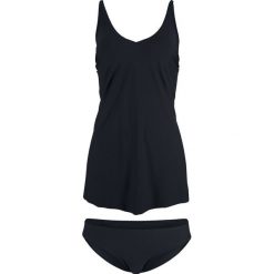 Długie tankini (2 części) bonprix czarny. Czarne stroje kąpielowe damskie bonprix, bez wzorów. Za 99,99 zł.