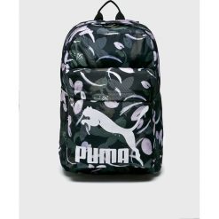 Puma - Plecak. Fioletowe plecaki damskie Puma, z nadrukiem, z poliesteru. W wyprzedaży za 119,90 zł.