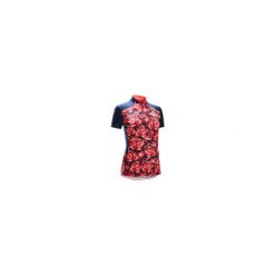Koszulka krótki rękaw na rower 500 FLORAL damska. Różowe koszulki damskie TRIBAN, xl, bez wzorów, z elastanu, bez kołnierzyka, z krótkim rękawem. Za 79,99 zł.