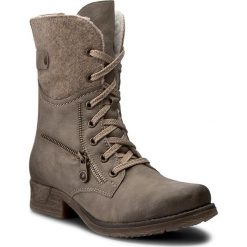 Buty zimowe damskie: Botki RIEKER - 79609-64 Beige Kombi